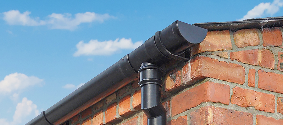 Cast iron effect guttering black cast iron effect guttering