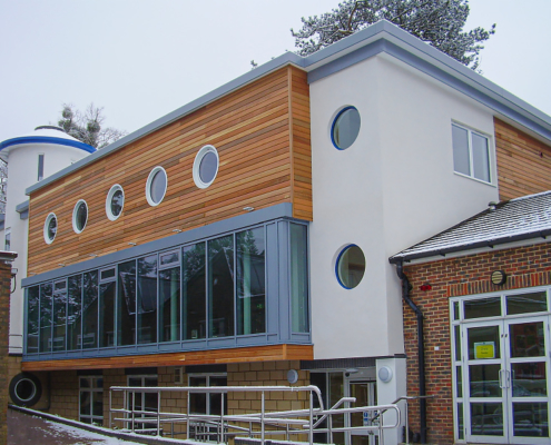 aluminium box guttering fitted on coloma convent school