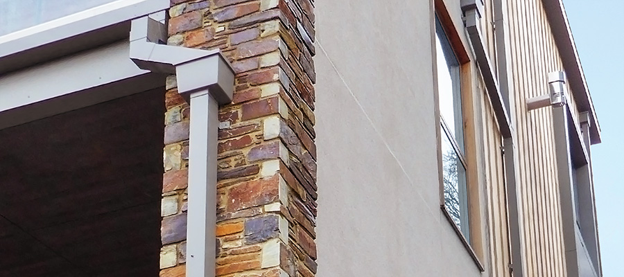 smoothline square downpipe, rectangular hopper and box gutters