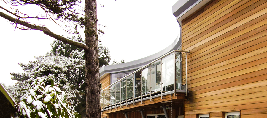 Guttercrest Aluminium- Primary Trio Fascia on Contemporary Building guttercrest aluminium primary trio fascia in grey fitted to contemporary building