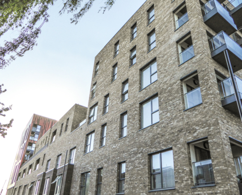 Aluminium grey cills | Union Wharf Aluminium grey cills fitted to regeneration project